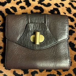 Vintage Kenneth Cole Dark Brown Leather Wallet
